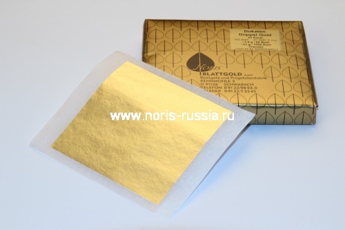 Сусальное золото трансферное 1,25г., Noris, Русский стандарт (91,5мм), 23к, 25л.