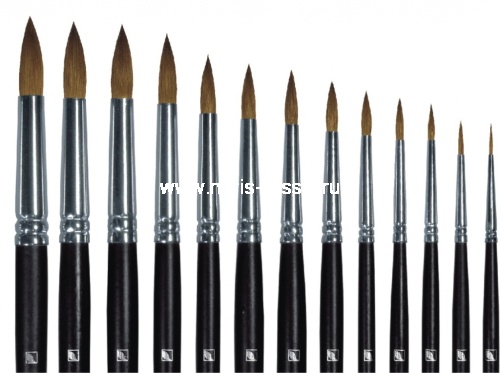 Кисть серии "Мастер" (волос колонка, круглая, №1) фото 2